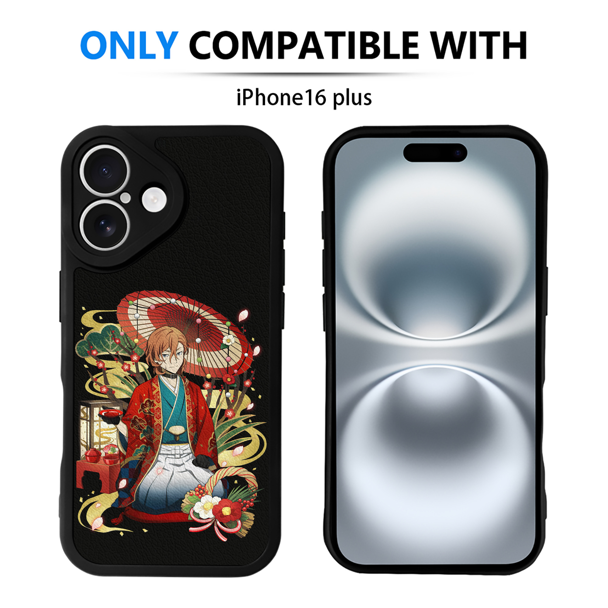 （画像用） 文豪ストレイドッグス Bungo Stray Dogs 【iPhone 16シリーズ対応】シリコンスマホケース（レザー調） 材質：シリコン